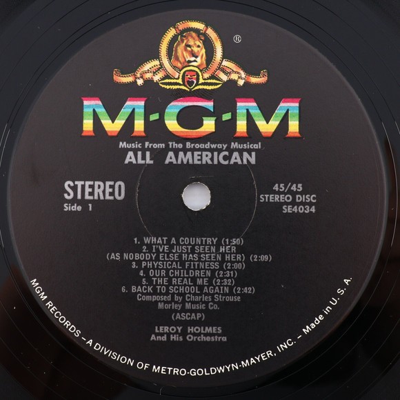 LeRoy Holmes Orchestra All American Vinyl LP Record Broadway 1962 MGM SE 4034 - Picture 8 of 15